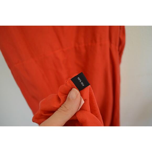 Y2K Silk Sheath Dress Handkerchief Hem Size Large - Picture 8 of 8